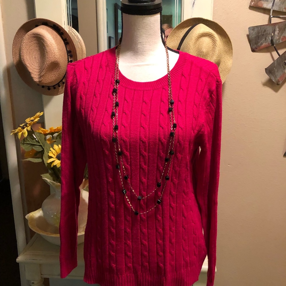 Pink crewneck sweater Long sleeve